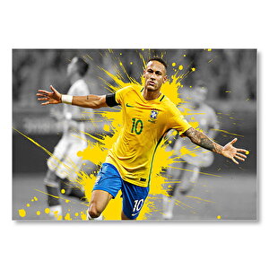 Neymar 2018 Dünya Kupası Mdf Ahşap Tablo 50x70 cm