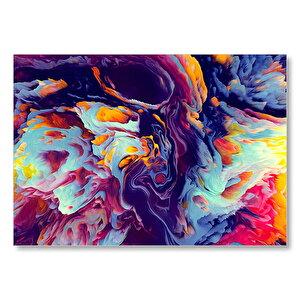 Çiçek Deseni Kamp Ateşi Görseli Mdf Ahşap Tablo 50x70 cm