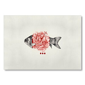 Minimalist Koi Balığı Görseli Mdf Ahşap Tablo 25x35 cm