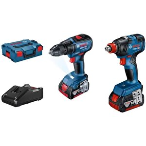 Gdx 18v-200 Somun Sıkma Makinesi + Gsr 18v-50 Vidalama Makinesi + 2x4 Ah Akü + Gba 18v-40 Şarj Cihazı + L-boxx Takım Çantası