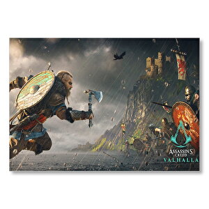 Assassins Creed Valhalla Savaş Sahnesi Mdf Ahşap Tablo 35x50 cm