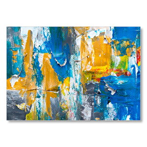 Renkli Fırça Darbeleri Duvar Boyama Mdf Ahşap Tablo 50x70 cm