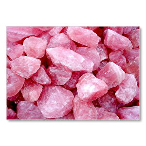 Pembe Kuvars Görseli Mdf Ahşap Tablo 25x35 cm