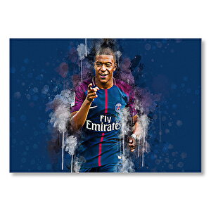 Yıldız Futbolcu Kylian Mbappe Görseli Mdf Ahşap Tablo 25x35 cm