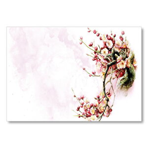 Sakura Çiçeği Yaşam Mdf Ahşap Tablo 25x35 cm