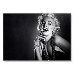 Mutlu Yıllar Marilyn Monroe Görseli Mdf Ahşap Tablo 35x50 cm