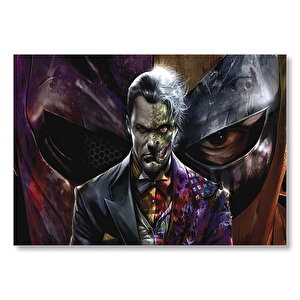 İki Yüzlü Joker Görseli Mdf Ahşap Tablo 50x70 cm