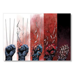 Wolverine Ölümü Çizgi Roman Kapağı Görseli Mdf Ahşap Tablo 50x70 cm