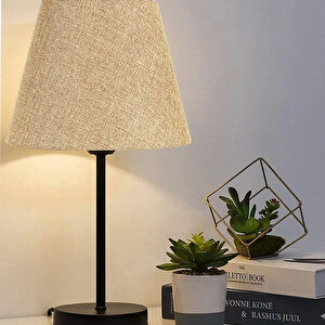 Evlight Black Tekli Abajur Metal Masa Lambası Kum Beji
