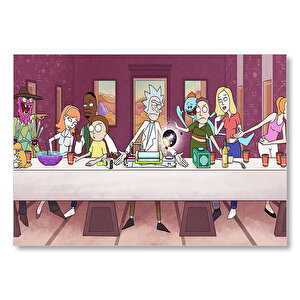Son Akşam Rick Ve Morty Görseli Mdf Ahşap Tablo 35x50 cm