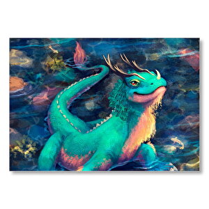 Ejderha Kertenkelesi Mdf Ahşap Tablo 50x70 cm