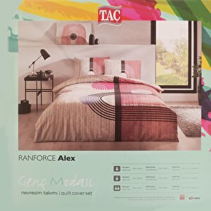 Taç Alex Ranforce Tek Kişilik Nevresim Takımı Pembe