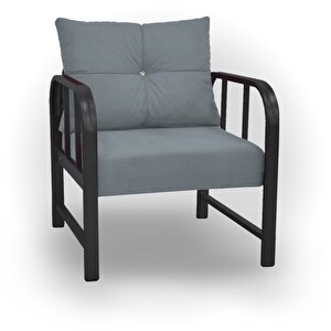 Yıldız Koltuk Kanepe Bahçe & Balkon Koltuk Takımı Gri 2+1+1 Gri