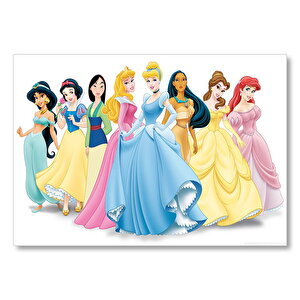 Disney Prenses Karakterleri Mdf Ahşap Tablo 35x50 cm