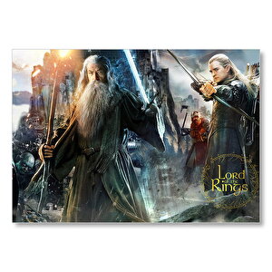 Aragorn Frodo Baggins Gandalf Gimli Leolas Mdf Ahşap Tablo 35x50 cm