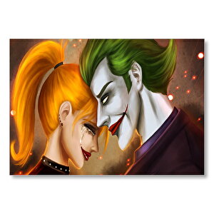 Joker And Harley Quinn Görseli Mdf Ahşap Tablo 25x35 cm