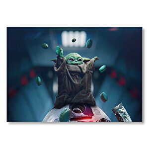 Star Wars Baby Yoda The Mandalorian Mdf Ahşap Tablo 50x70 cm