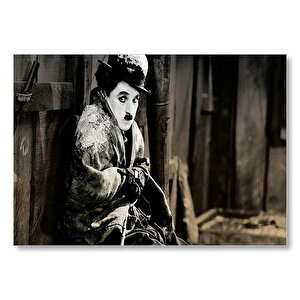 Charlie Chaplin Altına Hücum Film Görseli Mdf Ahşap Tablo 25x35 cm