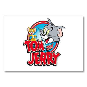Tom Ve Jerry Gülen Yüzler Mdf Ahşap Tablo 35x50 cm