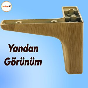 Sedef Mobilya Kanepe Sehpa Tv Ünitesi Baza Koltuk Ayağı Ahşap Desenli Açık Ceviz Renk 10 Cm Ayakları