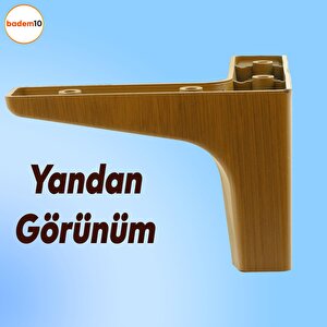 Sedef Mobilya Kanepe Sehpa Tv Ünitesi Baza Koltuk Ayağı Ahşap Desenli Koyu Ceviz Renk 10 Cm Ayakları