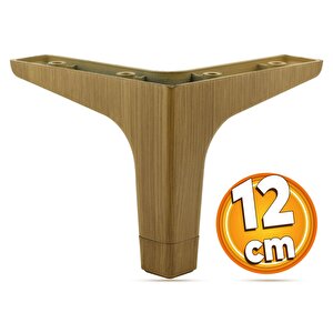 Sedef Mobilya Kanepe Sehpa Tv Ünitesi Baza Koltuk Ayağı Ahşap Desenli Açık Ceviz Renk 12 Cm Ayakları