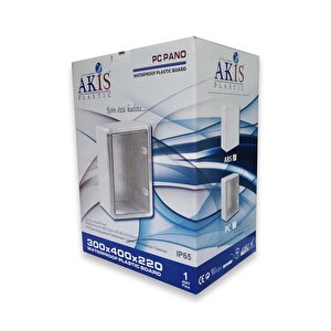 Aki̇ş Akpc-300220 Şeffaf Kapaklı Abs Plastik Elektrik Panosu (30x40x22 Cm)