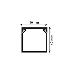 Aki̇ş Apsg-40040 Deli̇kli̇ Pano Ti̇pi̇ Pvc Kablo Kanali (40x40 Mm, Gri̇) (72 Metre )