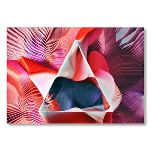 Doku İle Soyut Üçgen Görseli Mdf Ahşap Tablo 35x50 cm