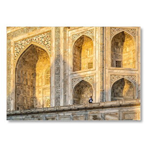 Taç Mahal Ve Güneş Işıkları Mdf Ahşap Tablo 35x50 cm