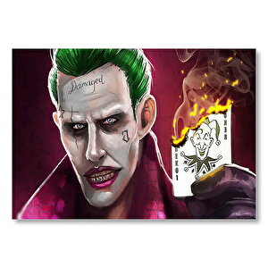 Joker Ve Yanan Joker Kartı Görseli Mdf Ahşap Tablo 35x50 cm