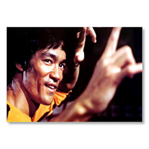 Bruce Lee Kungfu Dövüş Sanatı Mdf Ahşap Tablo 35x50 cm