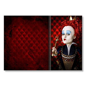 Eli Kanlı Kırmızı Kraliçe Mdf Ahşap Tablo 50x70 cm
