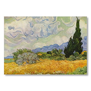 Vincent Van Gogh Selvili Buğday Tarlası Mdf Ahşap Tablo 25x35 cm