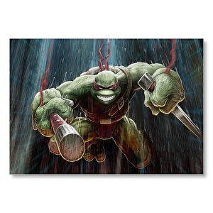 Ninja Kaplumbağa Raphael Görsel Mdf Ahşap Tablo