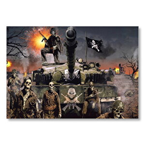 Ölüler Ordusu Tank Taburu Mdf Ahşap Tablo 35x50 cm