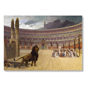 Martryrs'in Son Duası Tablo Arena Aslan Mdf Ahşap Tablo 25x35 cm