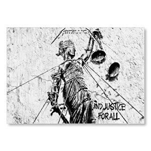 Metallica And Justice For All Albüm Kapağı Mdf Ahşap Tablo