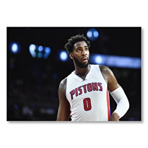 Andre Drummond Detroit Pistons Mdf Ahşap Tablo 25x35 cm