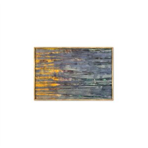 Tablolife Sandstrom - Yağlı Boya Dokulu Tablo 100x150 Çerçeve - Gümüş 100x150 cm