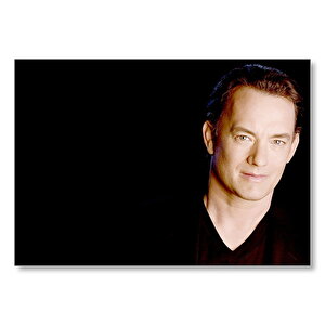 Tom Hanks Siyah Fon Mdf Ahşap Tablo 50x70 cm