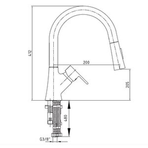 Liona Spiralli Mutfak Eviye Bataryası - Mat Siyah 103518111