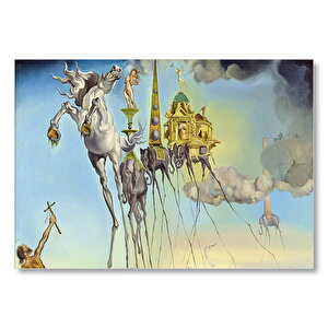 Salvador Dali Ve Gerçeküstü Fil İmgeleri Görseli Mdf Ahşap Tablo 50x70 cm