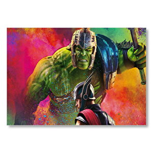 Thor Ve Hulk Mdf Ahşap Tablo 35x50 cm