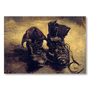 Vincent Van Gogh Bir Çift Ayakkabı Eseri Mdf Ahşap Tablo 35x50 cm