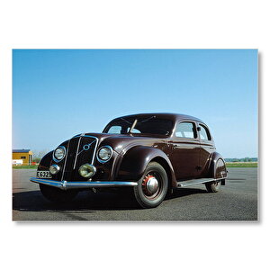 Volvo Pv36 Carioca Kahverengi Modeli Mdf Ahşap Tablo 50x70 cm