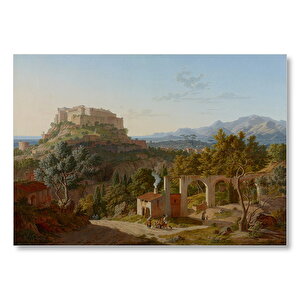 Massa Di Carrara Kalesi Mdf Ahşap Tablo 50x70 cm
