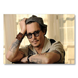 Ahşap Tanlo Johnny Depp Global Mdf Ahşap Tablo 50x70 cm
