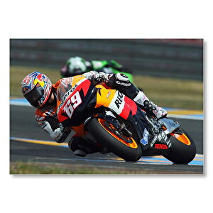 Le Mans Yarışçı Motogp 500cc Motosiklet Görseli Mdf Ahşap Tablo