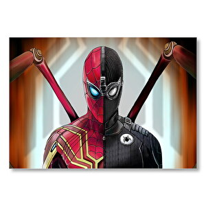 Spider Man İki Kostüm Birarada Mdf Ahşap Tablo 50x70 cm